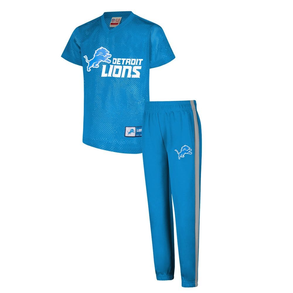 Conjunto de Uniforme Juvenil Ultra Game Detroit Lions Camisa e Calça 14-16