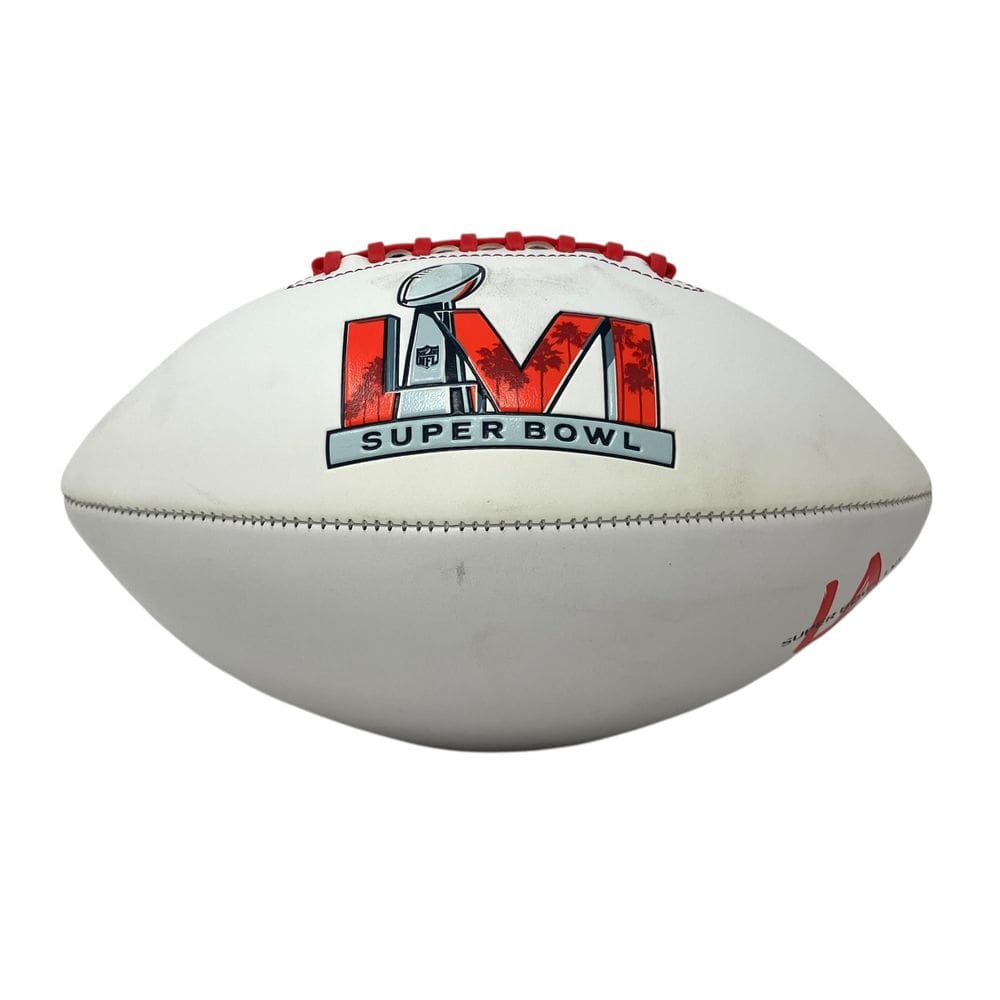Bola de Futebol Americano Rawlings SB LVI NFL Tamanho Oficial de Couro