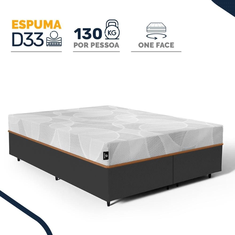 Cama Box com Colchão de Espuma D33 Enrolado Sonno Full - Umaflex Queen 158cm