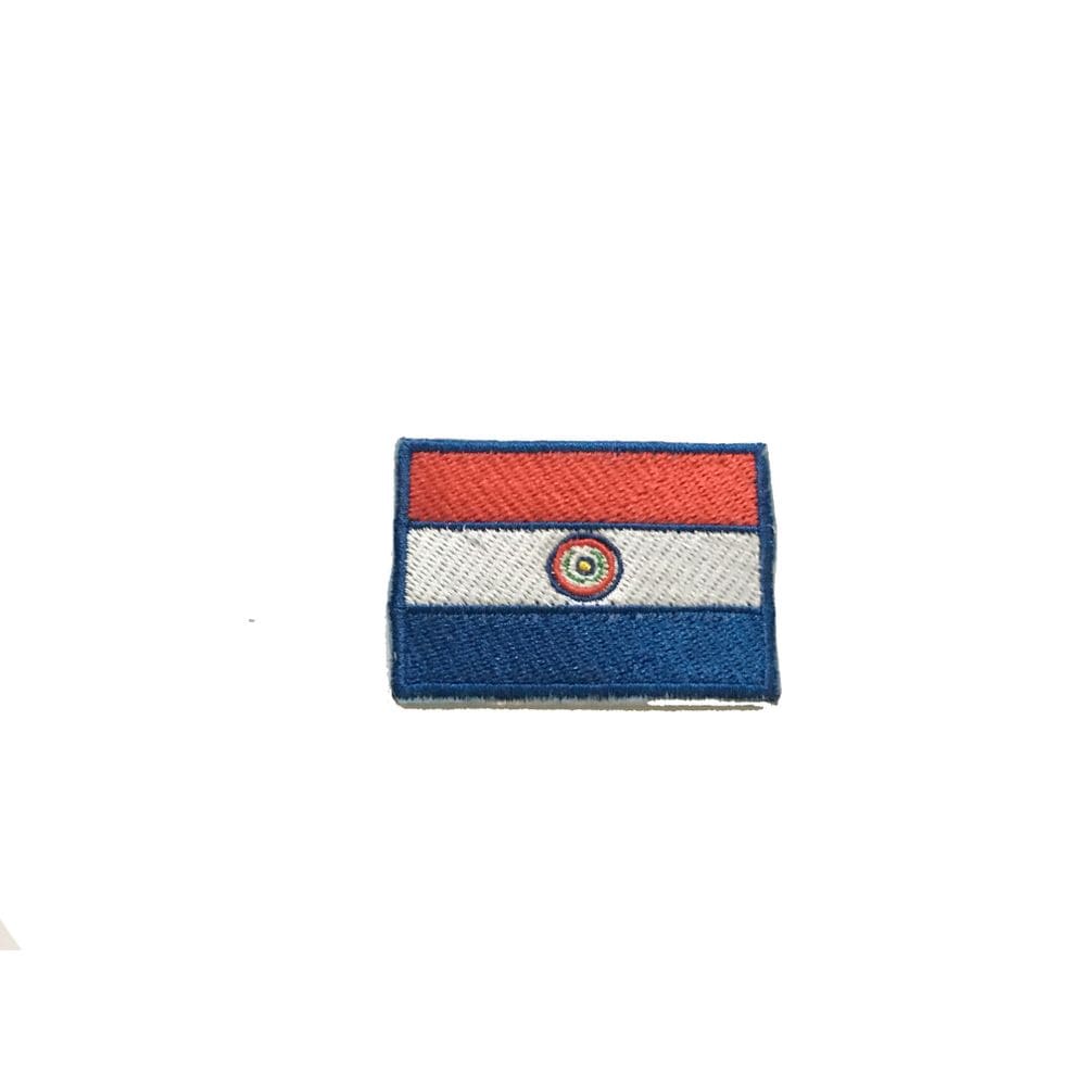 Patche aplique bordado da bandeira do Paraguai