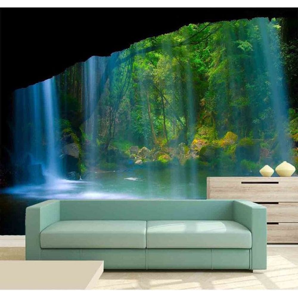 Painel Adesivo Cachoeira 3D 2M² na 006