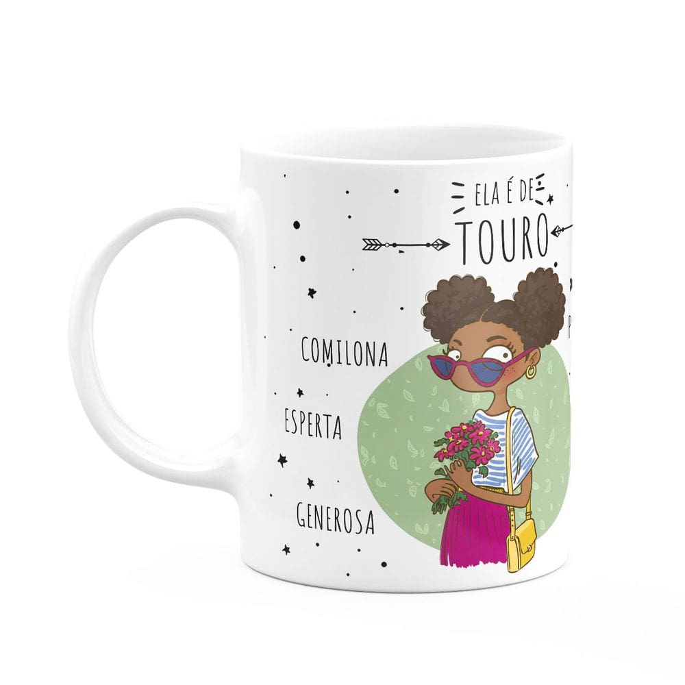 Caneca Signos Cartoon - Ela é de Touro - M2 - 325ml