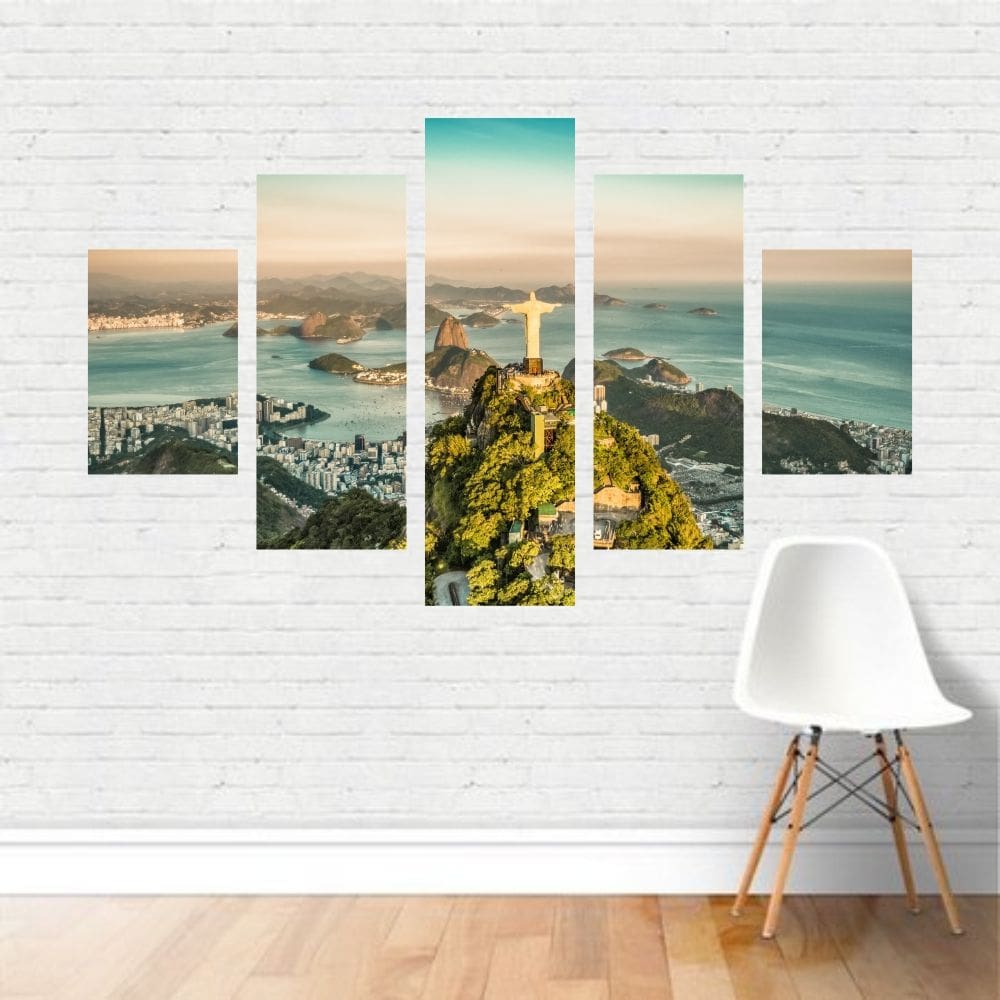 Quadro Cidades Rio de Janeiro Cristo Redentor Morros Canvas