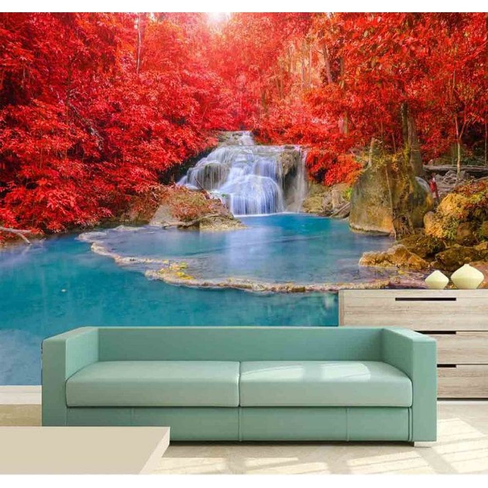 Painel Adesivo Cachoeira 3D 3,75M² na 011