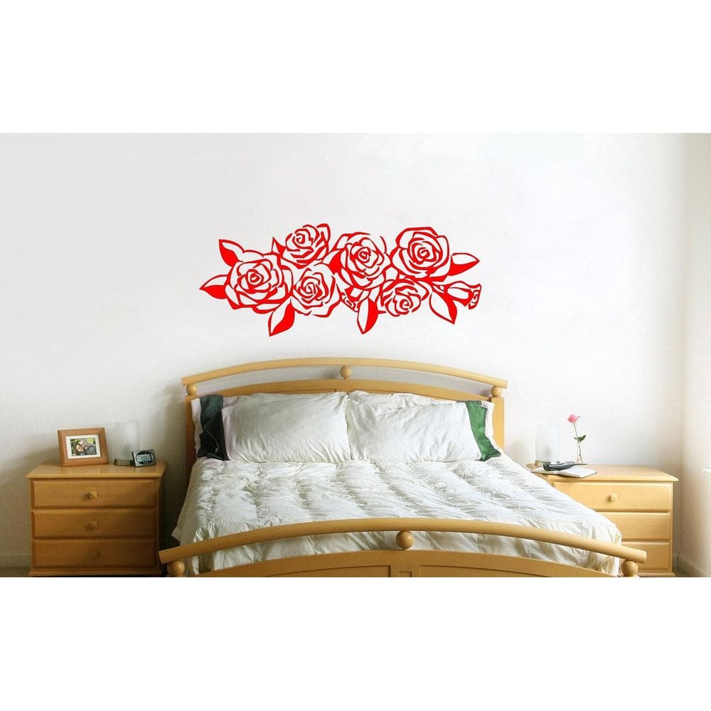 Adesivos Decorativo de Parede Buque de rosas Vermelho