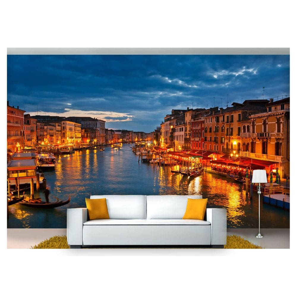 Papel De Parede Cidade Veneza Canais 3D Ncd154