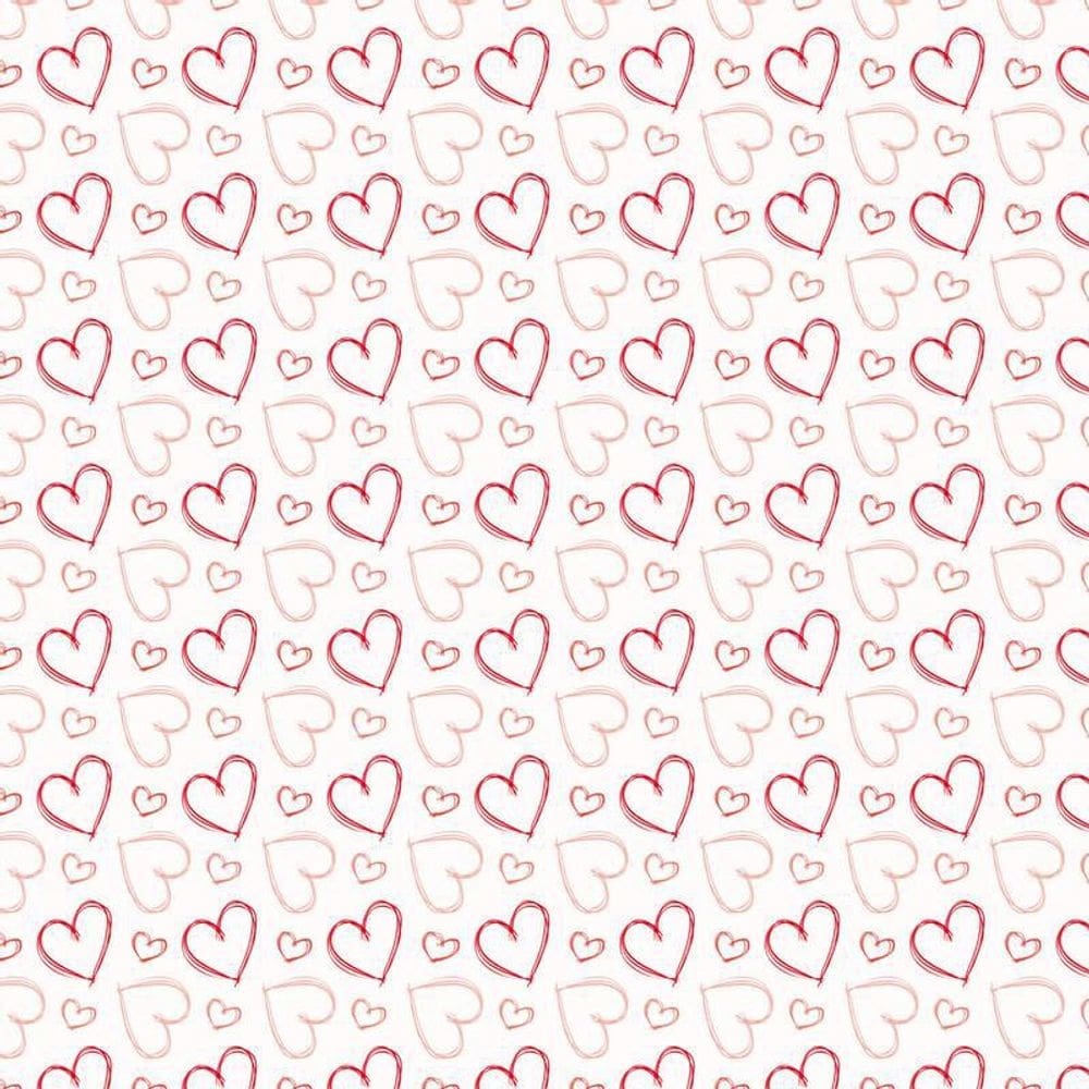 Papel De Parede Corações Desenho A Lápis Autocolante Lavável