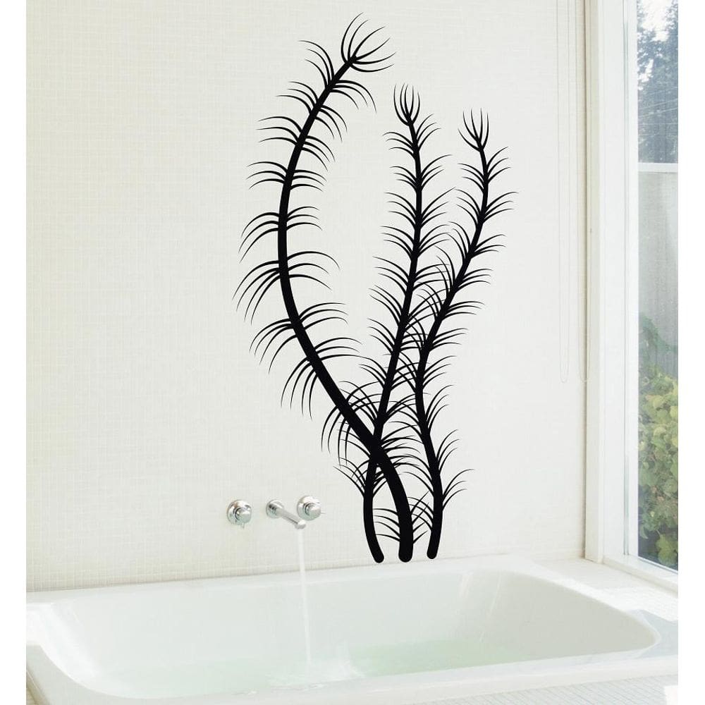 Adesivo De Decoração Parede e Vidro Floral Ramas De Folhas