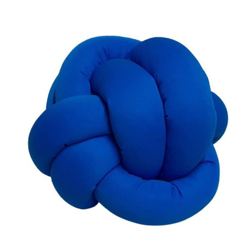 Almofada Nó 32Cm Azul Turquesa Dê1Toque Artesanal Decorativa