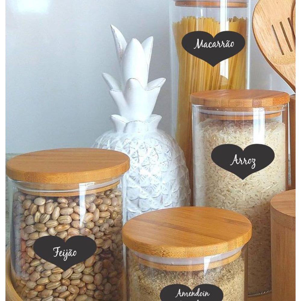 Adesivo Coração Tupperware Lousa Potesrecipientesetc