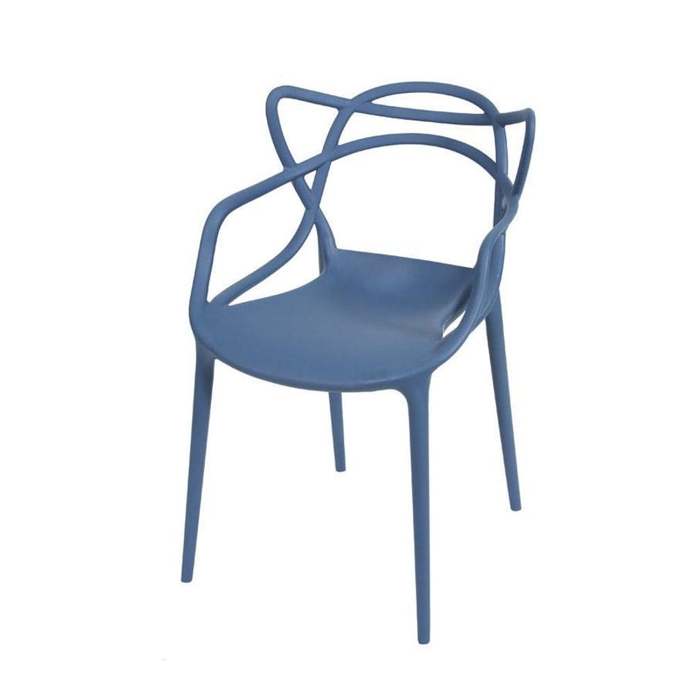 Cadeira Boxbit Solna Polipropileno Azul Petróleo