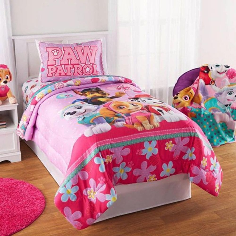 Jogo De Cama Infantil Skye Patrulha Canina 4Peças Queen