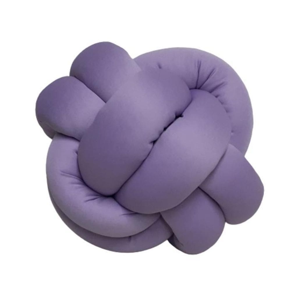 Almofada Nó 32Cm Lilás Dê1Toque Artesanal Decorativa