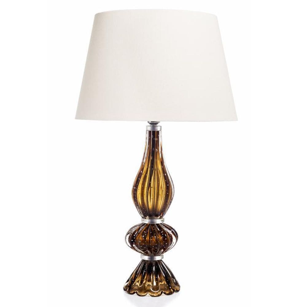 Abajur Em Cristal Murano Marrom 33cm São Marcos 110V