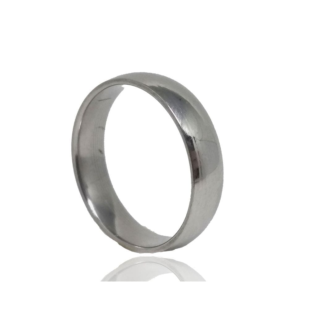 Aliança Aço Tradicional com 6mm Tamanho 23