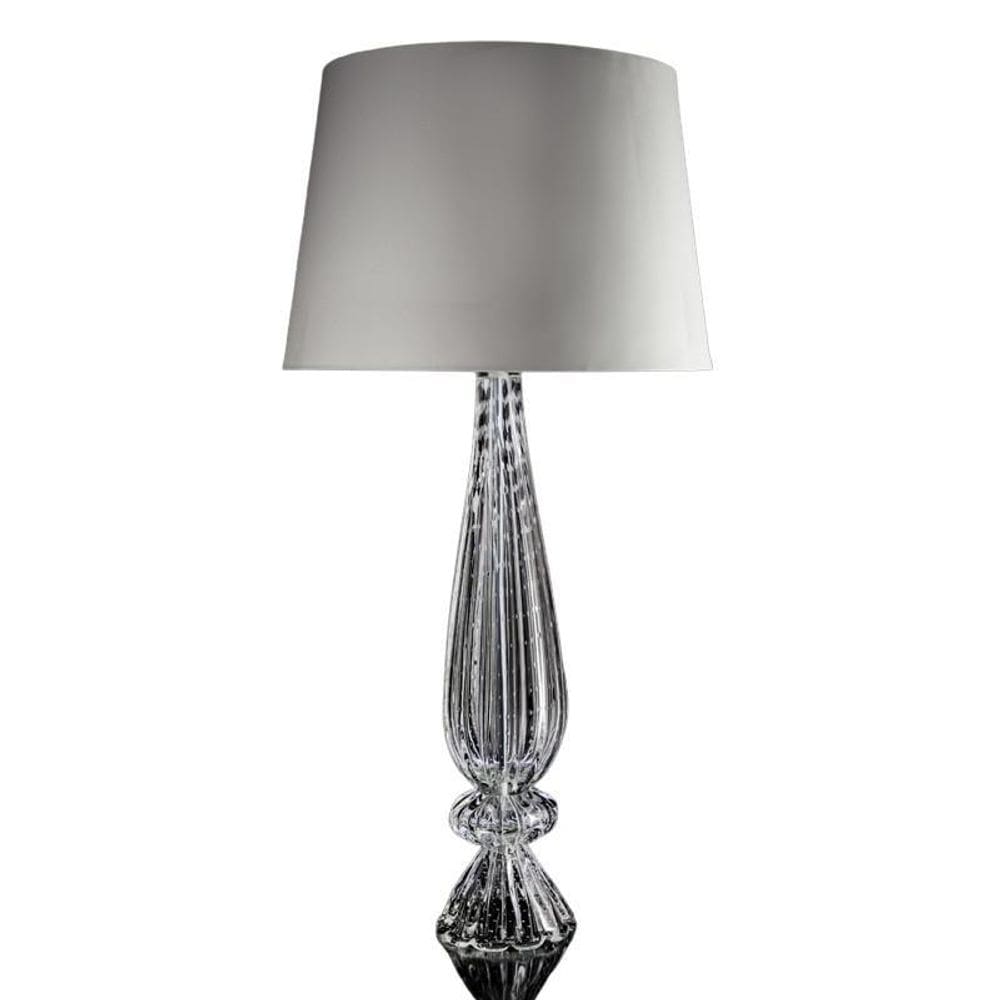 Abajur Em Cristal Murano Transparente São Marcos 110V