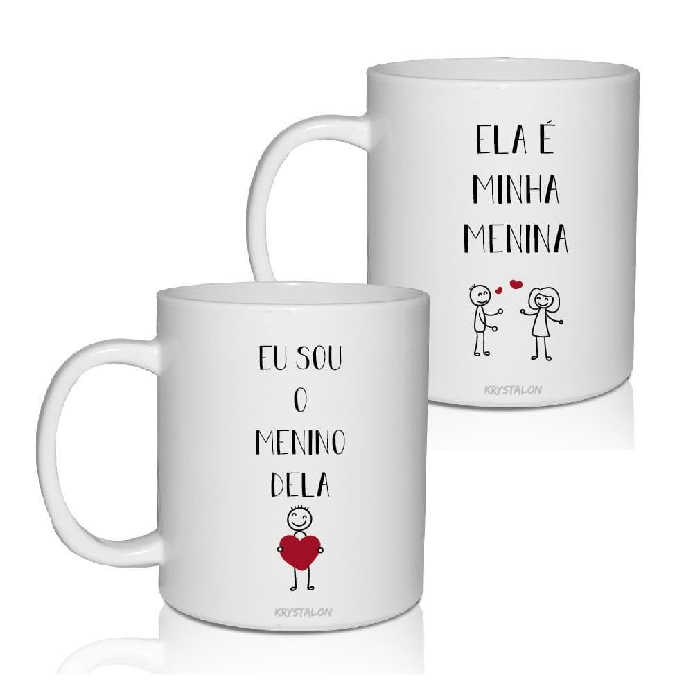Kit 2 Canecas Acrílico - Casal - Para Dia Dos Namorados