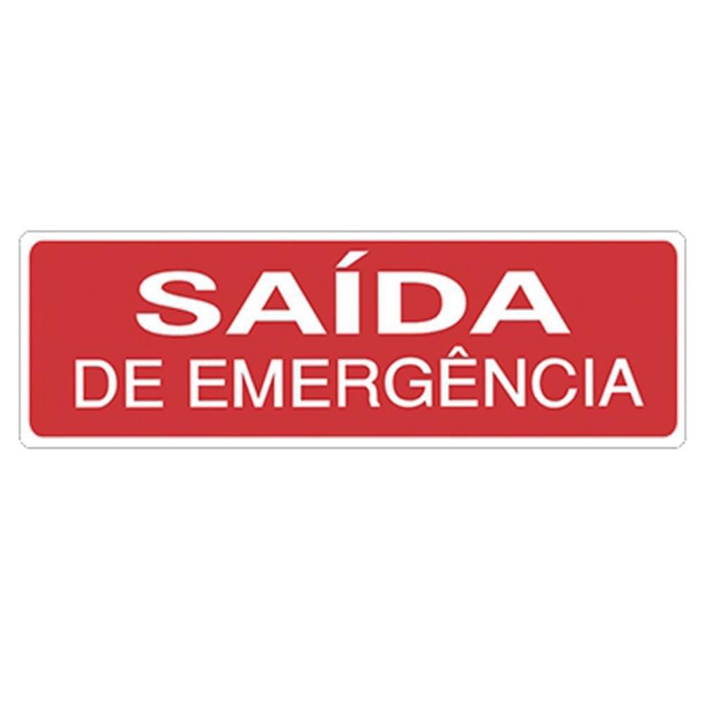 Placa Advertência Saída De Emergência Unidade