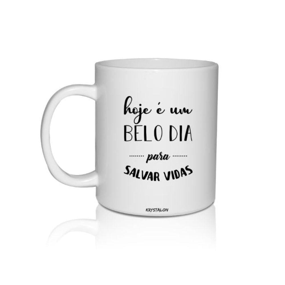 Kit 6 Canecas Brancas Criativas Tema Salvar Vidas