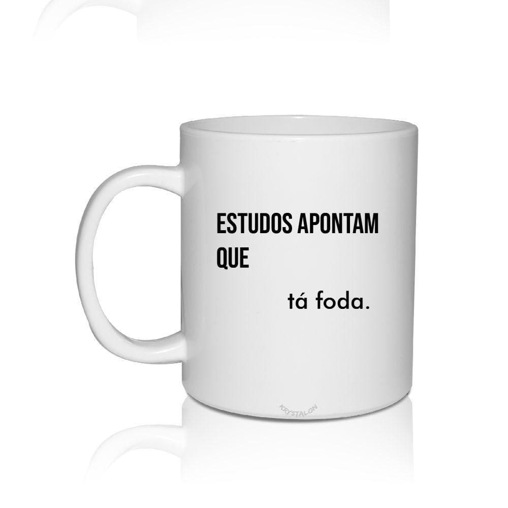 Kit 2 Canecas Brancas Personalizadas Criativas Tá