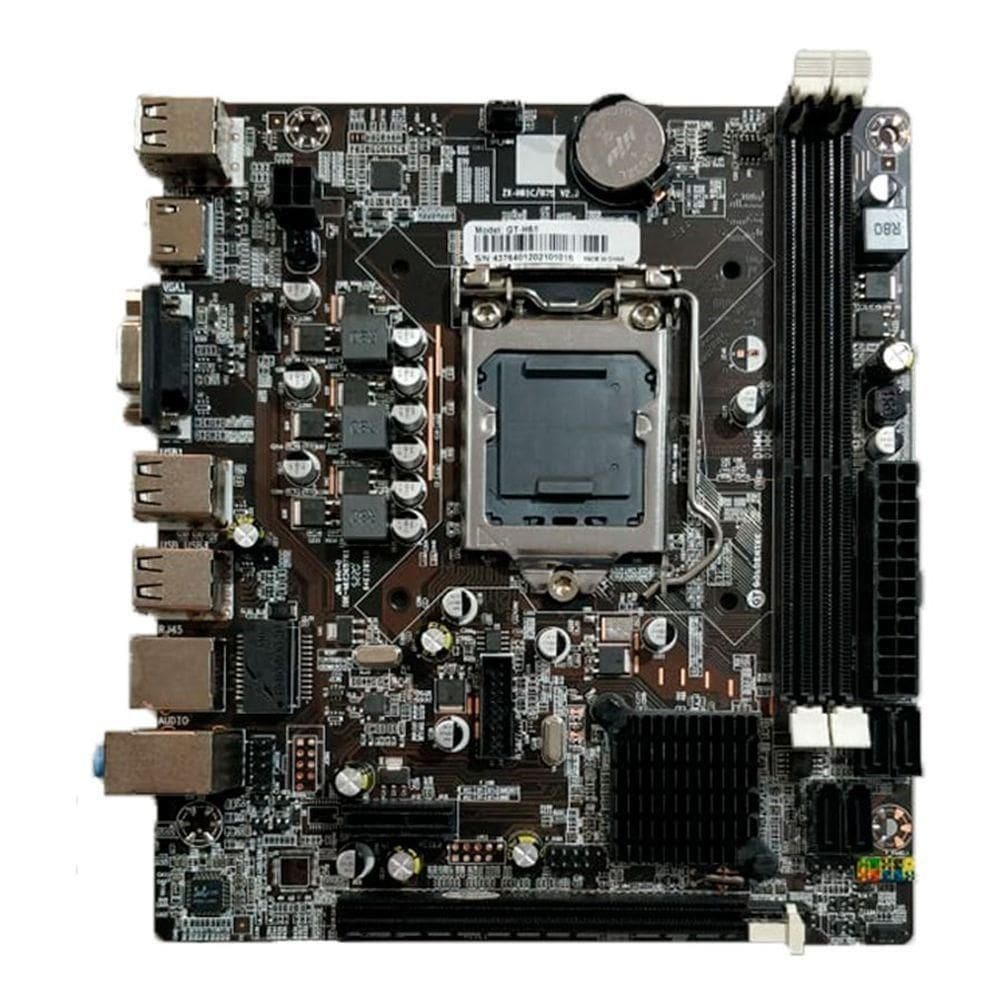 Placa-mãe Goldentec H61 Box Lga1155 Chipset Intel H61 Hdmi (s,v,r) Ddr3