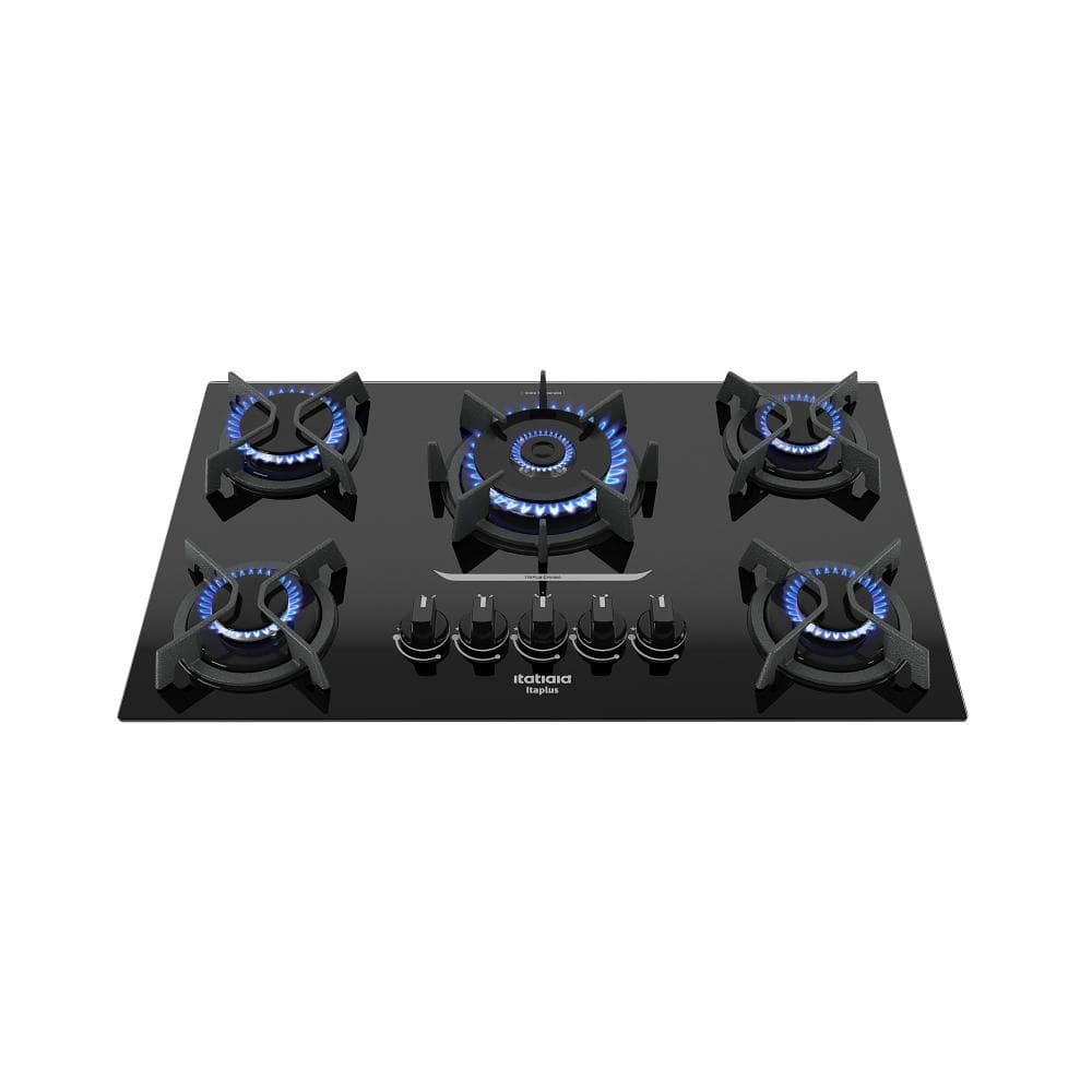 Cooktop 5 Bocas a Gás Itatiaia Itaplus com Tripla Chama e Acendimento Automático Cor Preto Bivolt