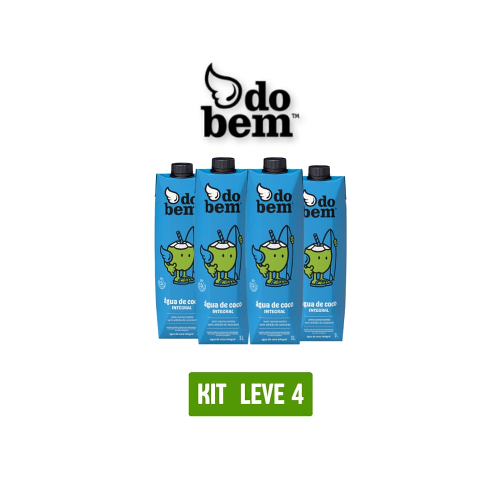Agua De Coco Integral Do Bem 1L - Kit 4 Unidades