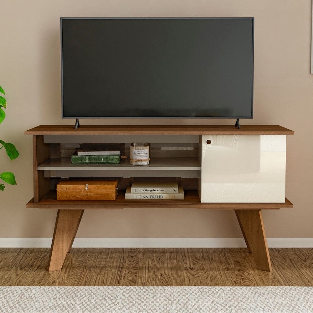 Rack para TV ate 50 Polegadas 1 Porta com Pes Frank Artely