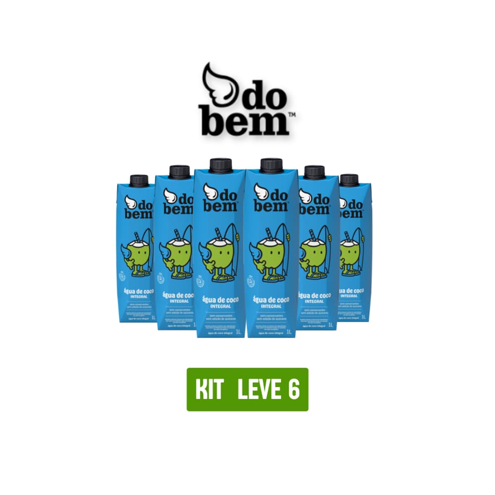 Agua De Coco Integral Do Bem 1L - Kit 6 Unidades