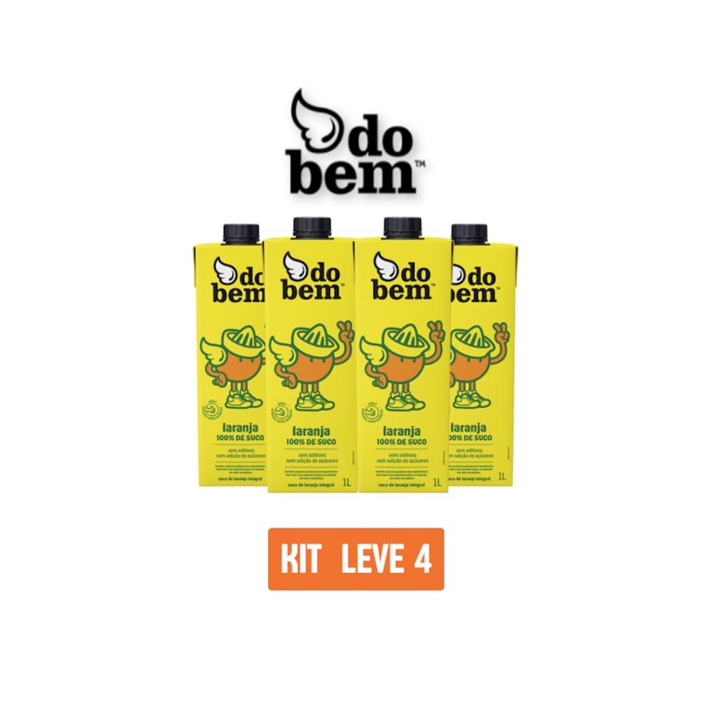 Suco De Laranja 100% Do Bem 1L - Kit 4 Unidades