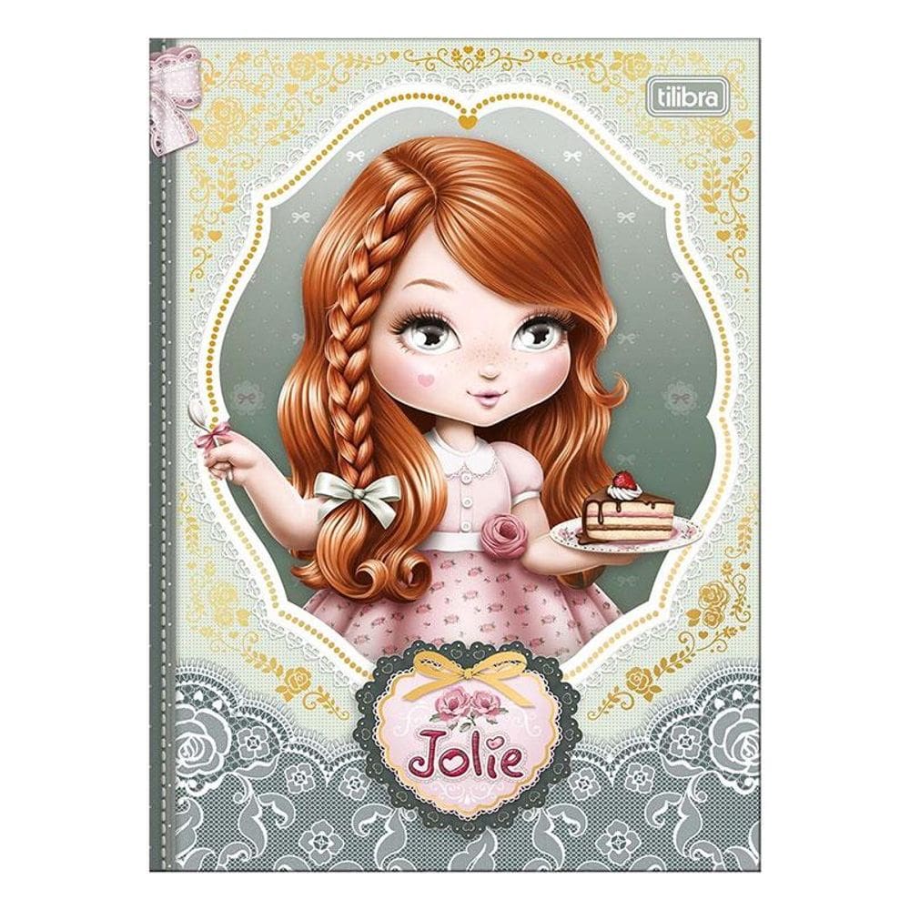 Caderno Colegial Brochura Jolie 80 Folhas Verde - Tilibra