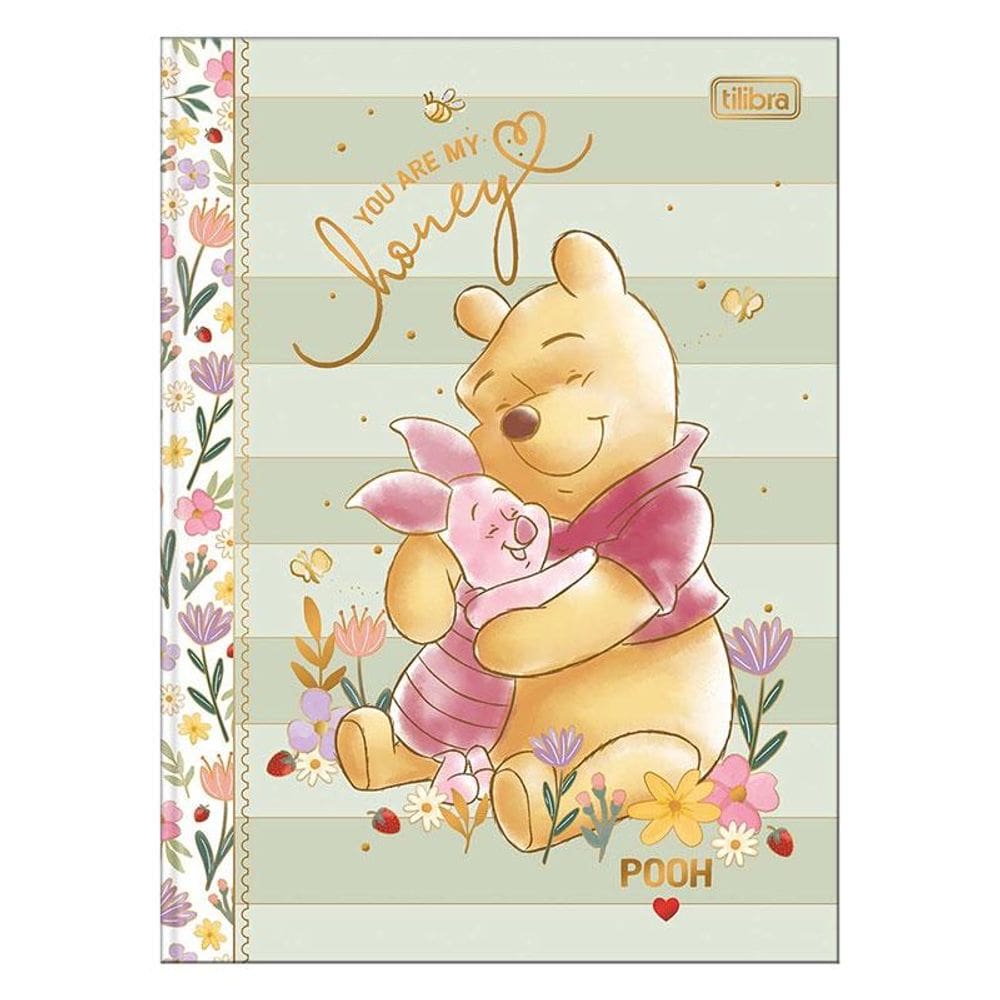 Caderno Colegial Brochura Ursinho Pooh 160 Folhas Verde - Tilibra