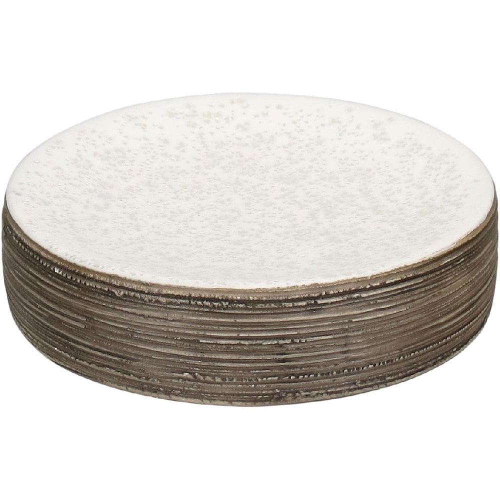 Kit 4 Peças Banheiro Lavabo Porta Sabonete Liquido Home&Co Cerâmica Cinza