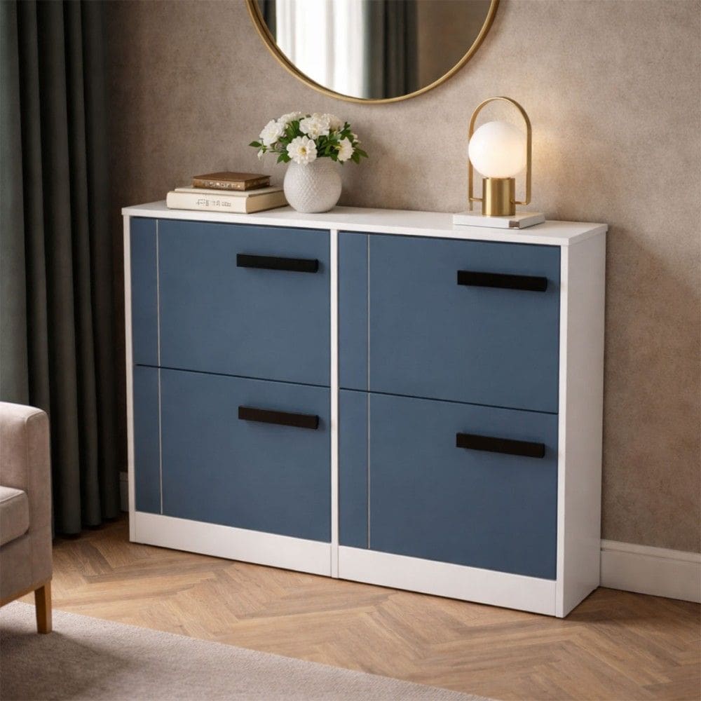 Sapateira Lisboa 4 Portas Azul/Branco - Politorno