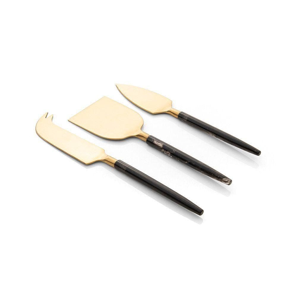 Conjunto De Talheres Copa E Cia Para Queijo 3 Peças Garbo Stone Slim