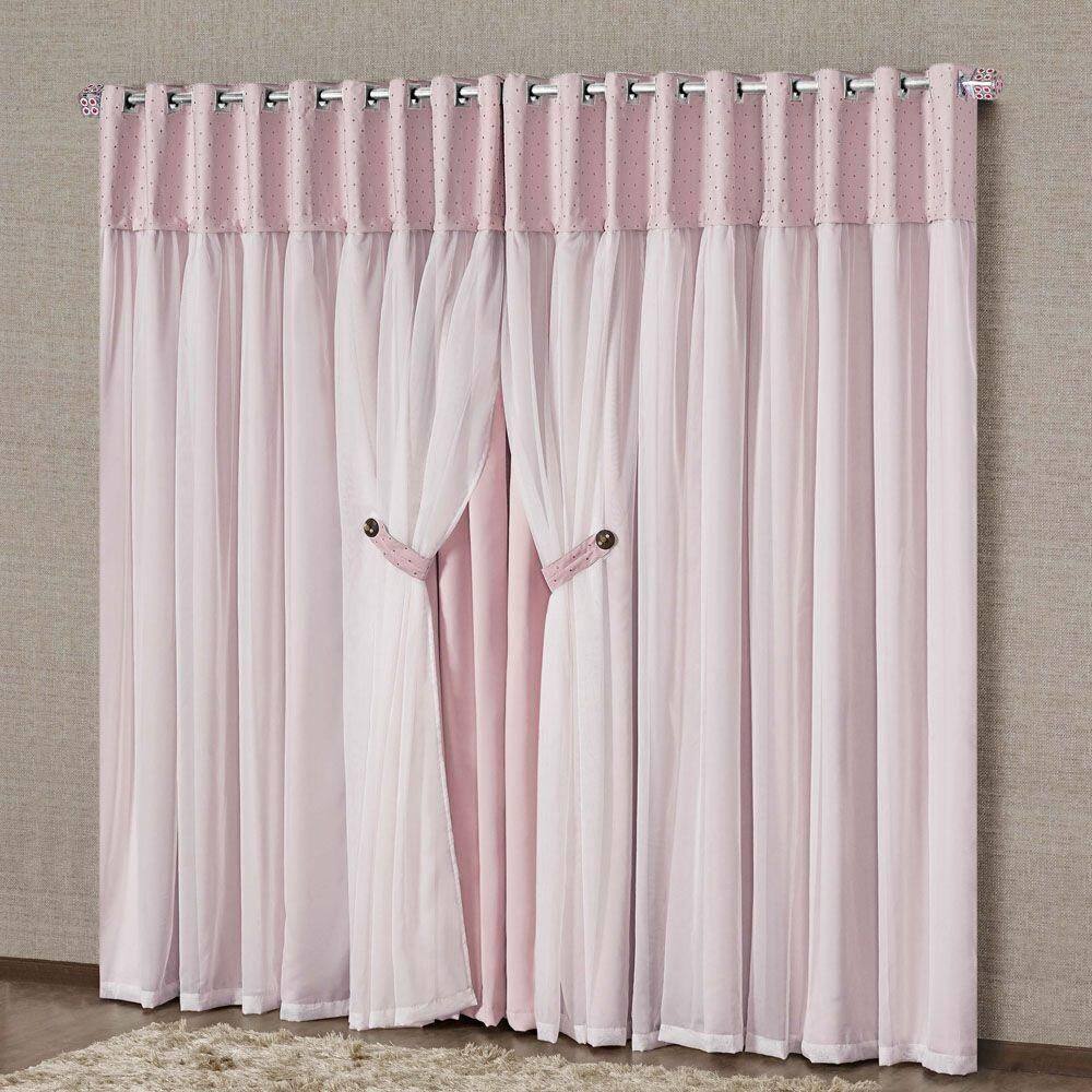 Cortina Dubai Blackout  2M X 1,70M Rosa