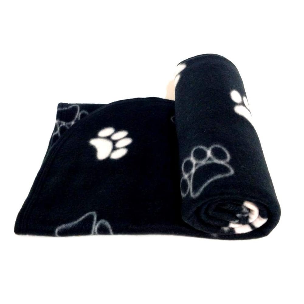Manta Pet cobertor em soft preto tamanho M para cães e gatos