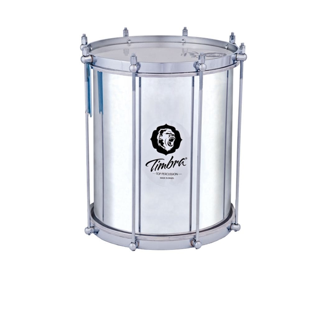 Repinique 10 polegadas x 30 cm alumínio polido com aro croma