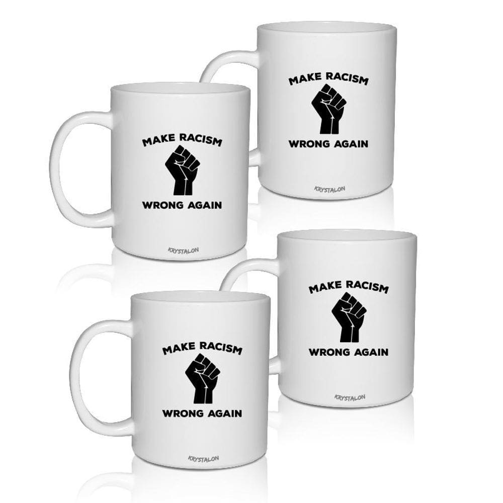 Kit 4 Canecas Brancas Personalizadas Make Wrong