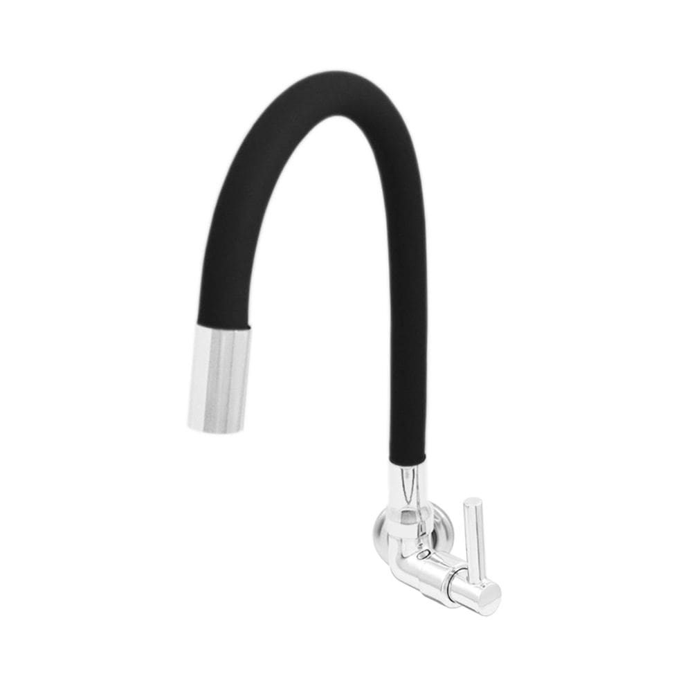 Torneira Para Cozinha Parede Bica Gourmet Colorida Preta