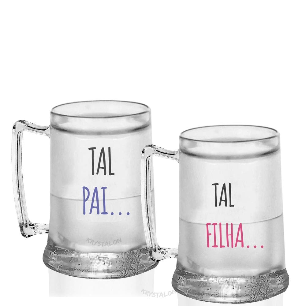 Kit 2 Canecas Gel Criativa Dia Dos Pais Pai E Filha