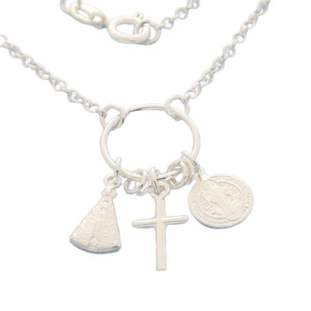 Gargantilha Prata com Pingentes