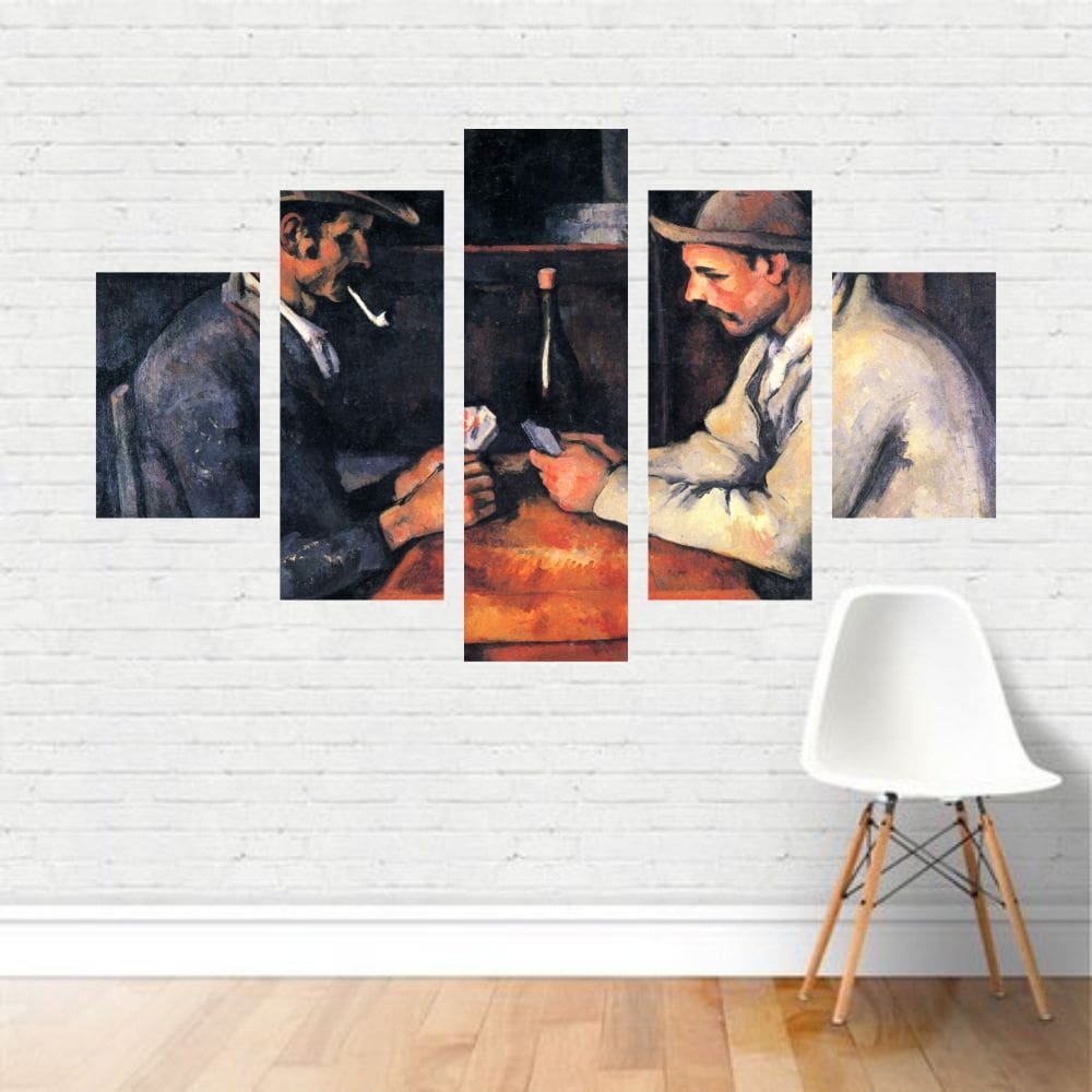 Quadro Artístico Os Jogadores de Cartas Paul Cézanne em Canvas