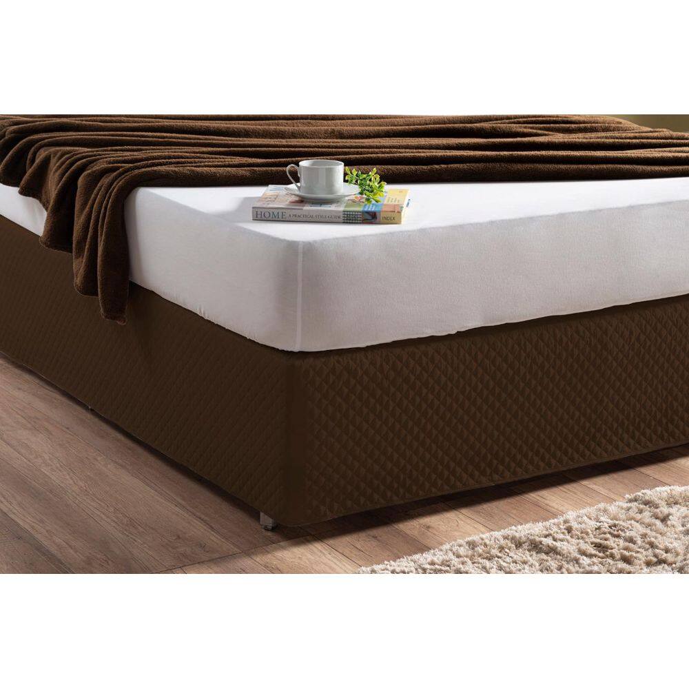 Saia Box Cama Solteiro Matelado Fábrica Própria Tabaco