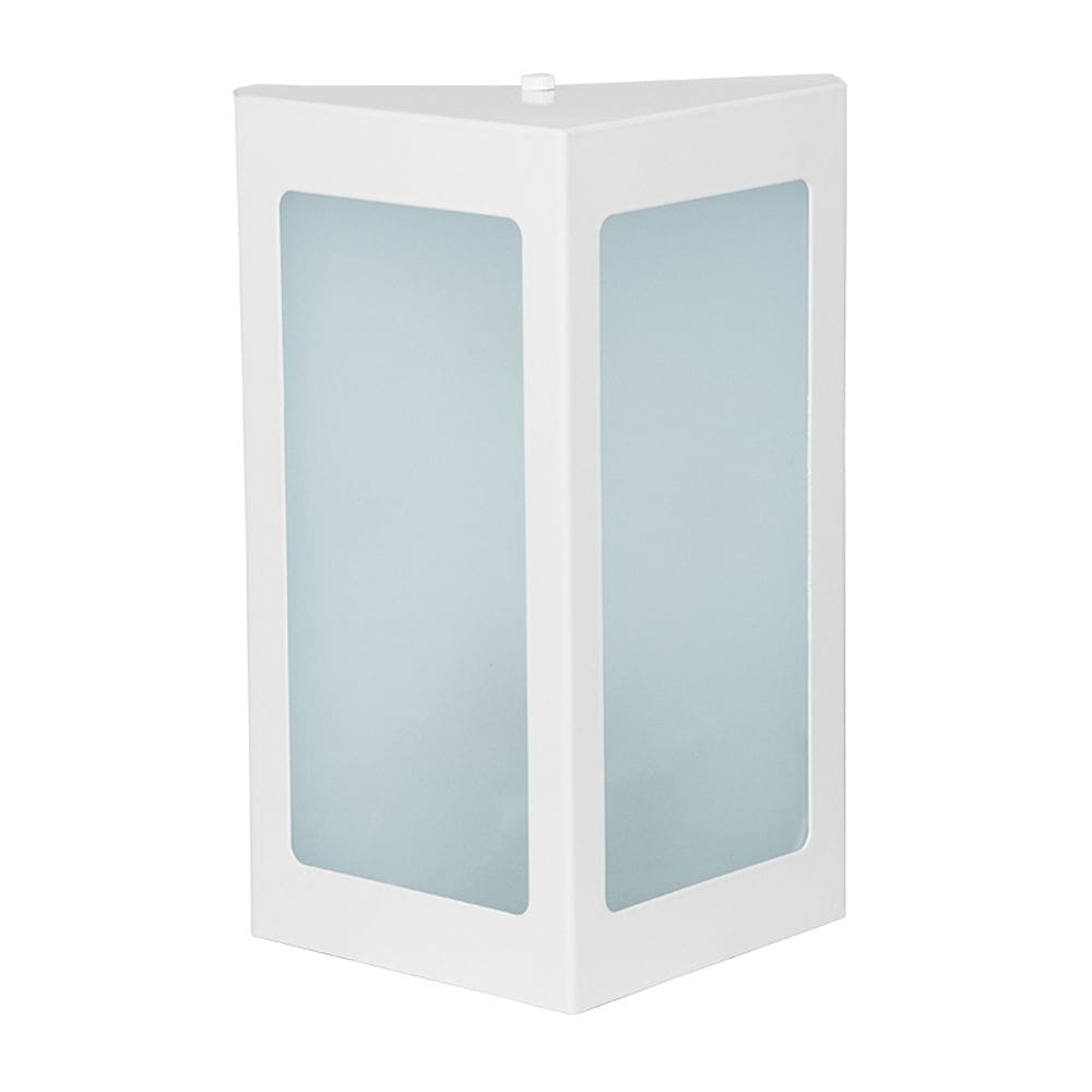 Arandela Metrópolis Triangular Branca Uma Lâmpada E27