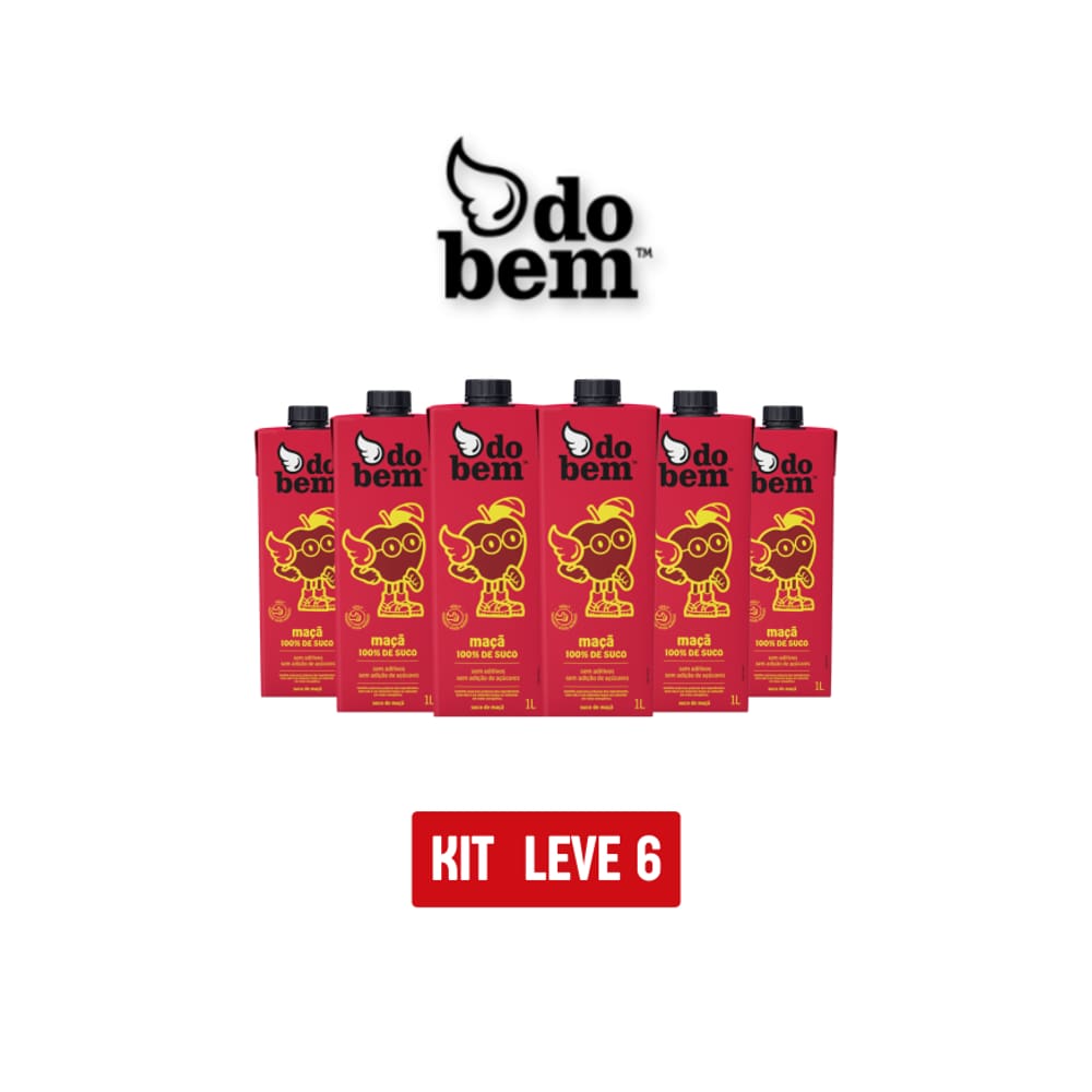Suco De Maça 100% Do Bem 1L - Kit 6 Unidades