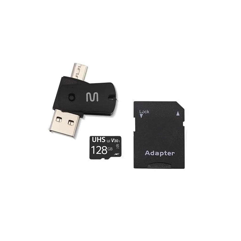 Cartão de Memória C10 128GB Multilaser Adpatador Dual Drive MC153