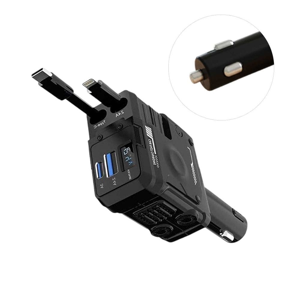 Carregador Automotivo Portatil Multi Usb Turbo Carro Caminhao Carreta Visor Carga Rapida Celular Smartphone