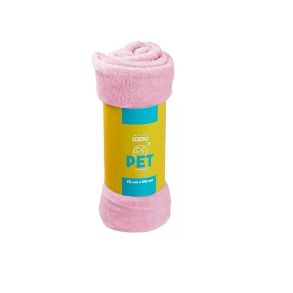 Manta Soft Em Microfibra Para Pets Cães E Gatos  - Rosa