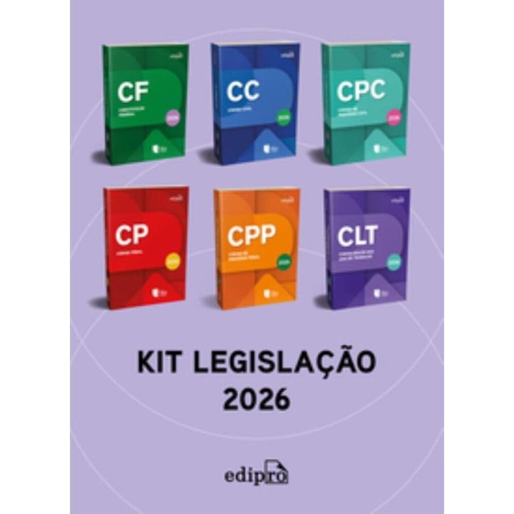 Kit Coleção Legislação 2026   Constituição, Código Civil, Código De Processo Civil, Código Penal, Có